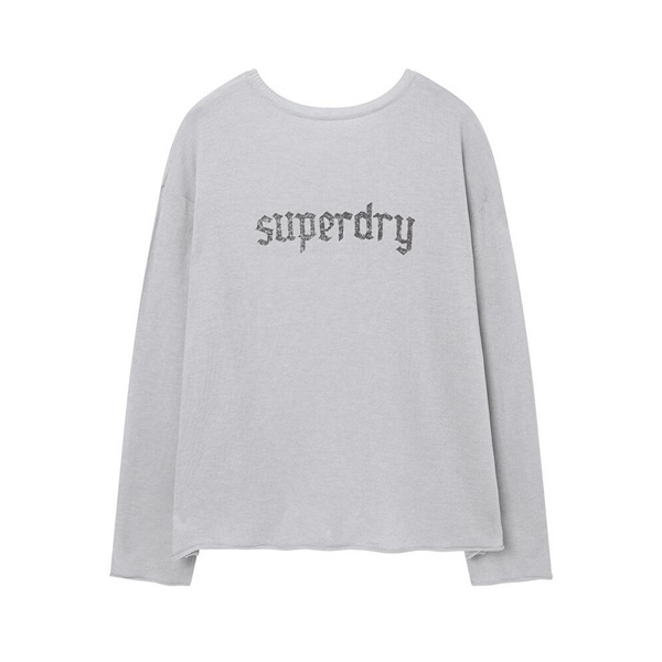 [Superdry] ウィメンズ リネン ニット ロングスリーブ クールグレー