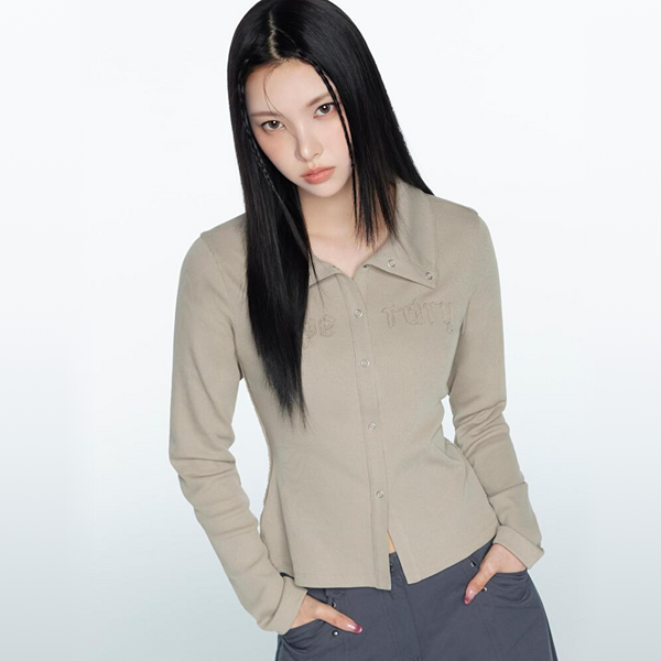 [Superdry] ウィメンズ リブ カーディガン ベージュ