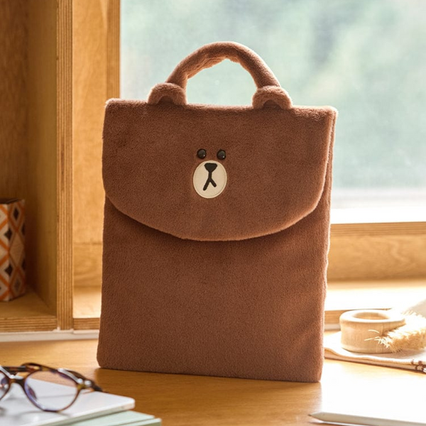 LINE FRIENDS_25_BR_抱抱棕_iPad 收纳包