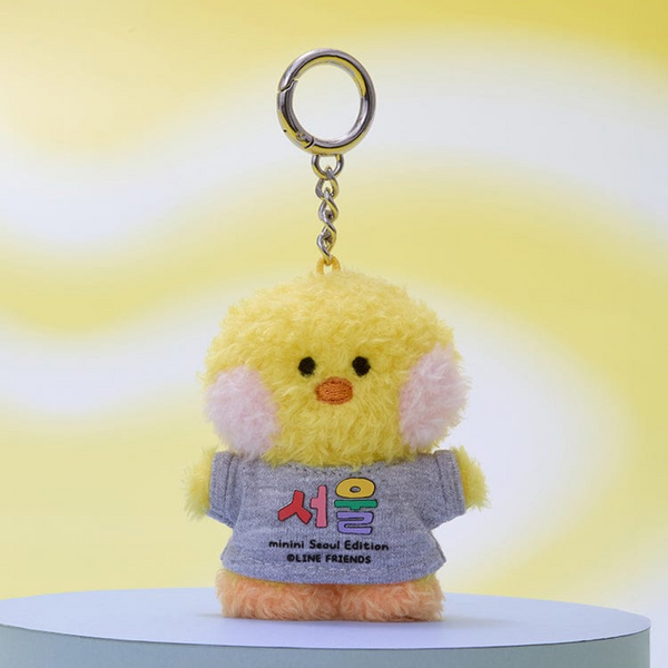 LINE FRIENDS_25_SA_Minini 城市系列_首尔 毛绒钥匙扣_T恤