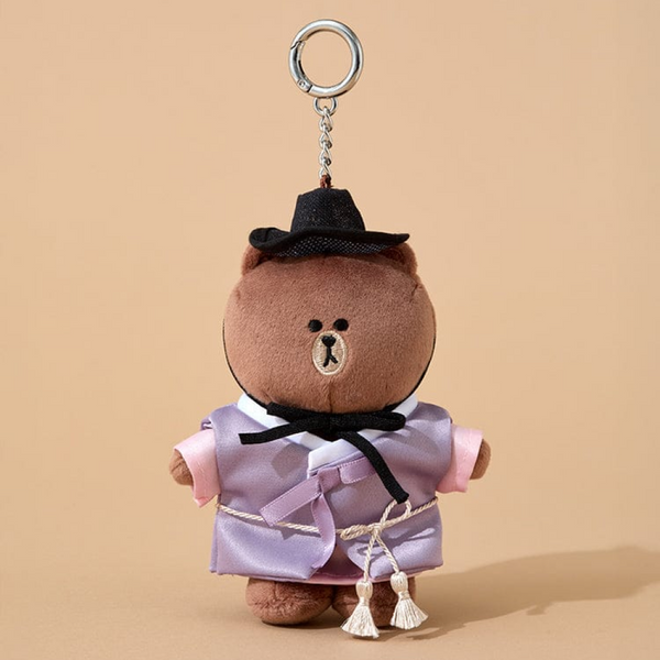 [LINE FRIENDS] 25_BR City Edition Seoul Hanbok Plush Keyring