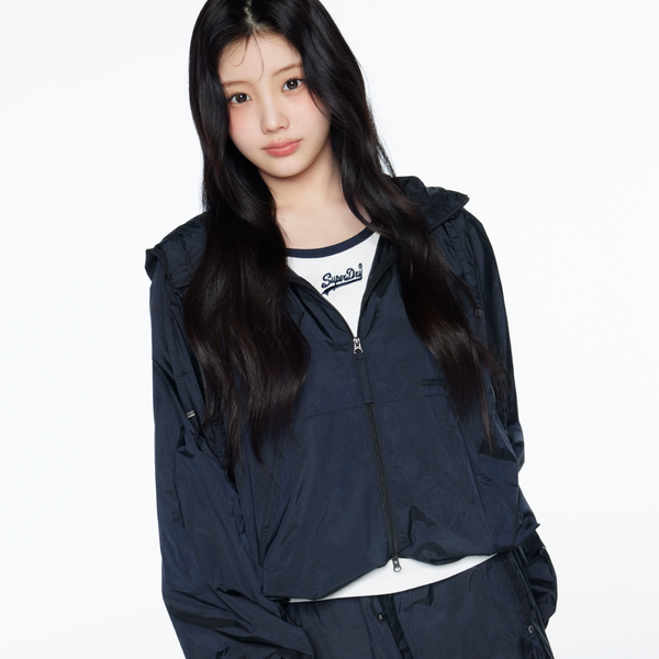 [ILLIT Wonhee] [Superdry] W SHIRRING WIND JACKET 2_BLACK