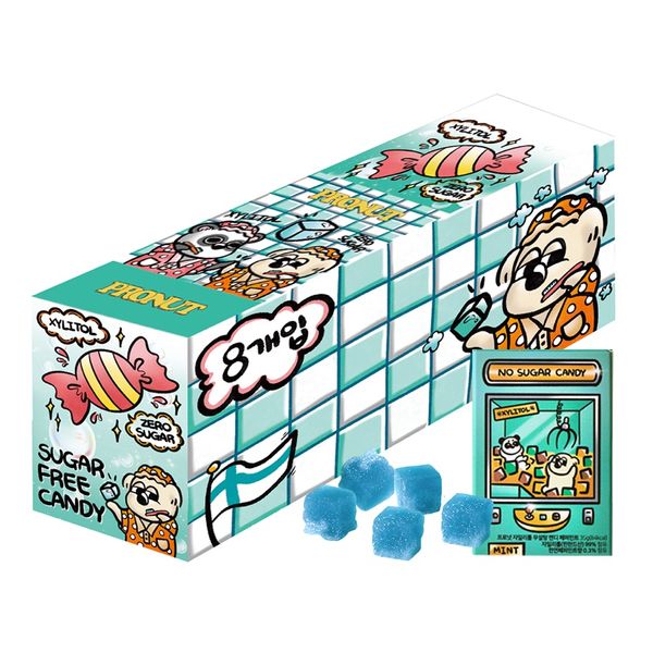 [PRONUT] Sugar-Free Xylitol Candy 30g*8ea_Peppermint