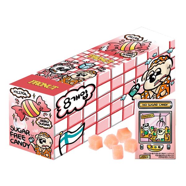 [PRONUT] Sugar-Free Xylitol Candy 30g*8ea_Peach