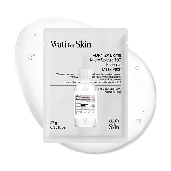 [Wati For Skin] PDRN 2X Biome Micro Spicule 100 Essence Mask Pack 27g*10ea