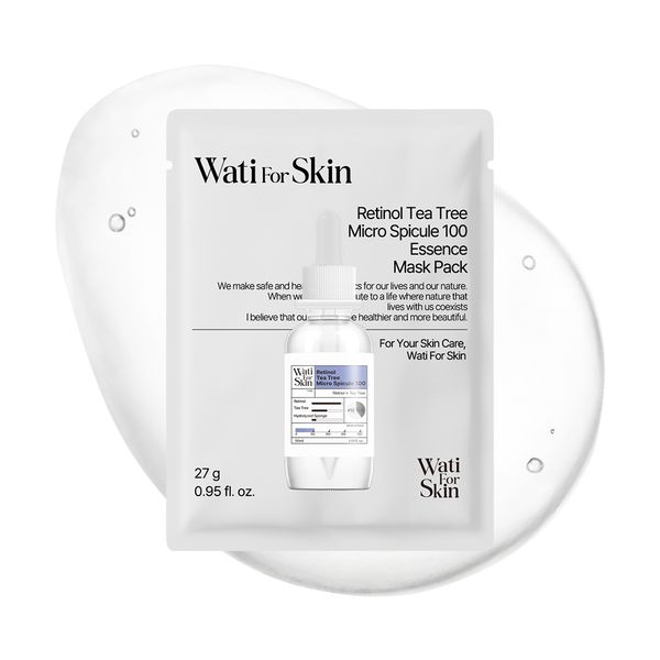 [Wati For Skin] Retinol Tea Tree Micro Spicule 100 Essence Mask Pack 27g*10ea