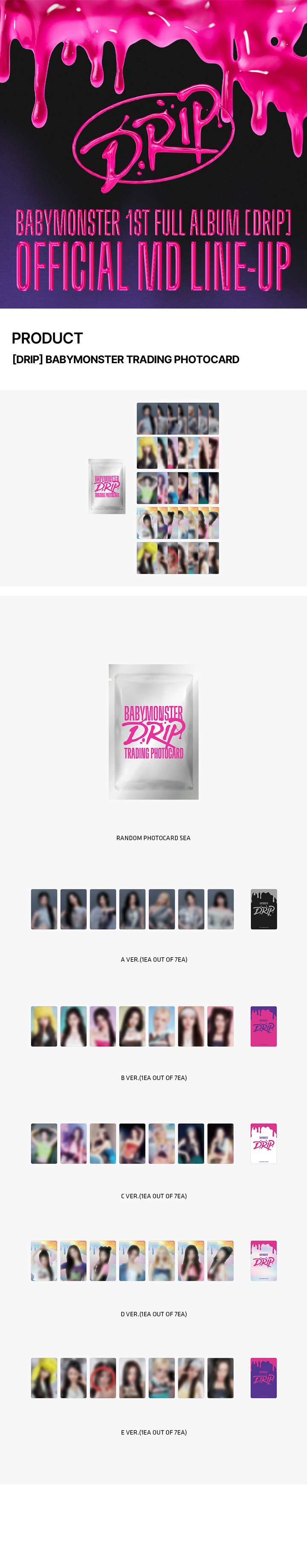 cn.ktown4u.com : BABYMONSTER - [DRIP] BABYMONSTER TRADING PHOTOCARD