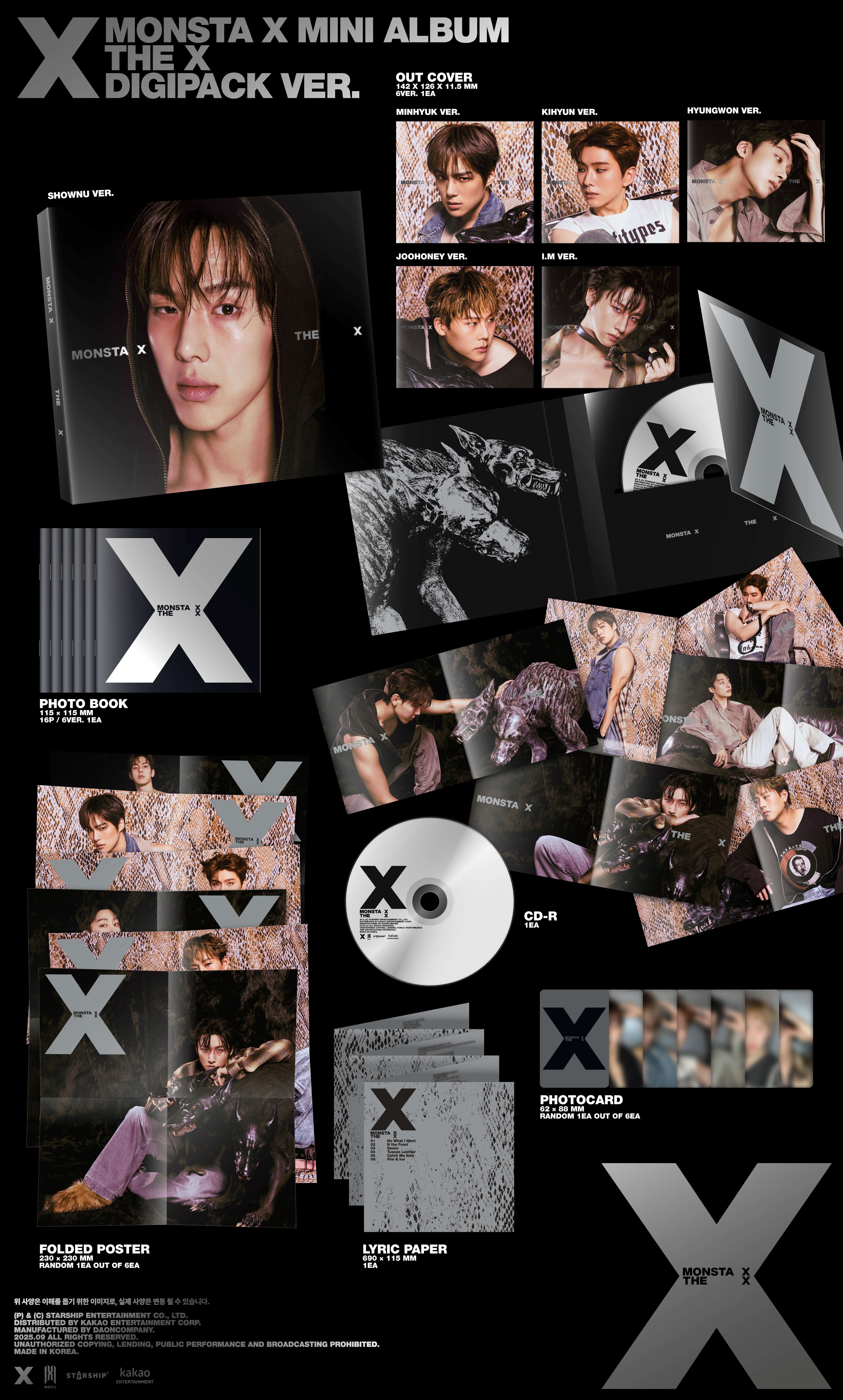 ktown4u.com : [6CD SET] MONSTA X - 13TH MINI ALBUM [THE X