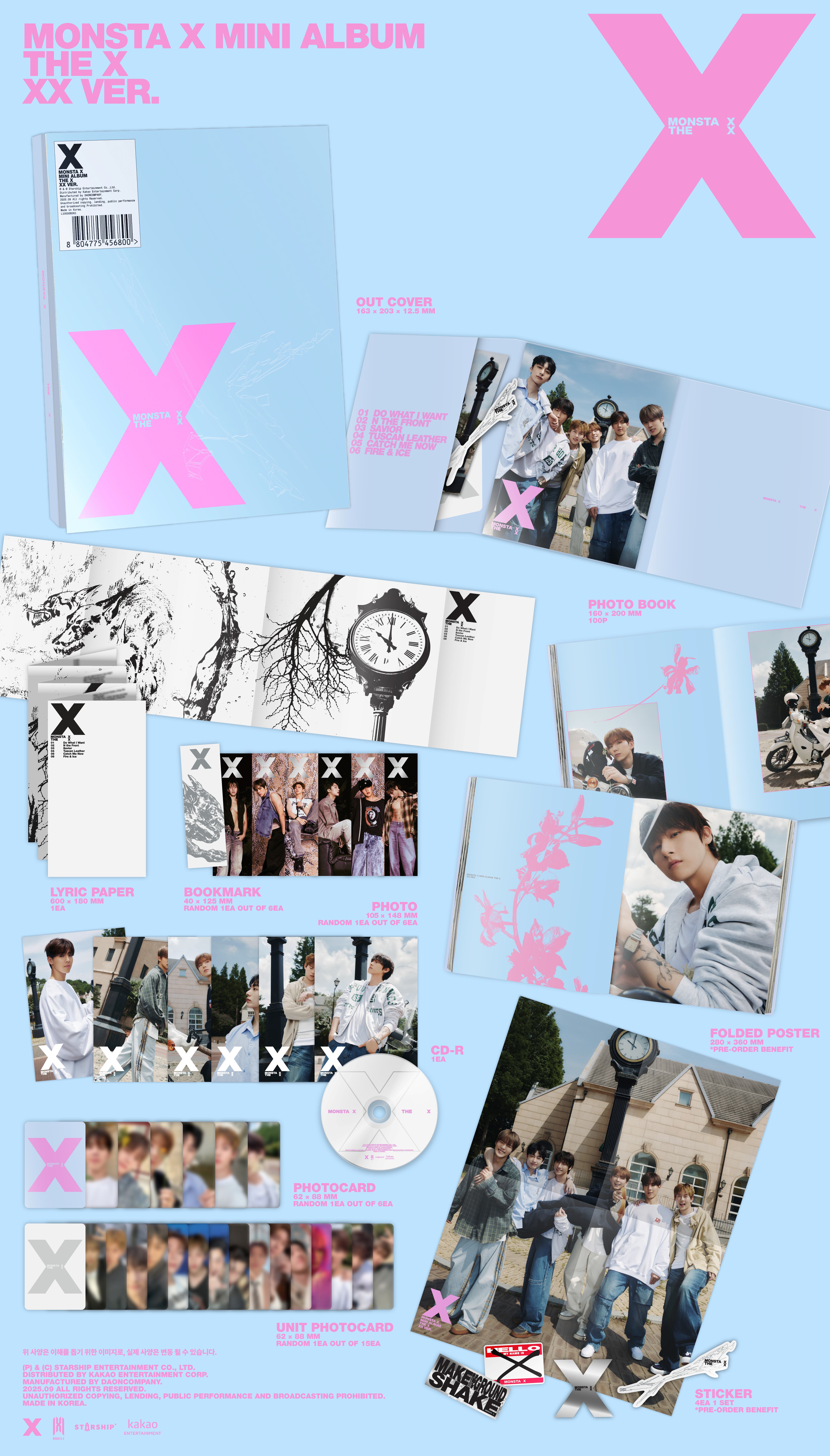 ktown4u.com : [4CD SET] MONSTA X - 13TH MINI ALBUM [THE X]