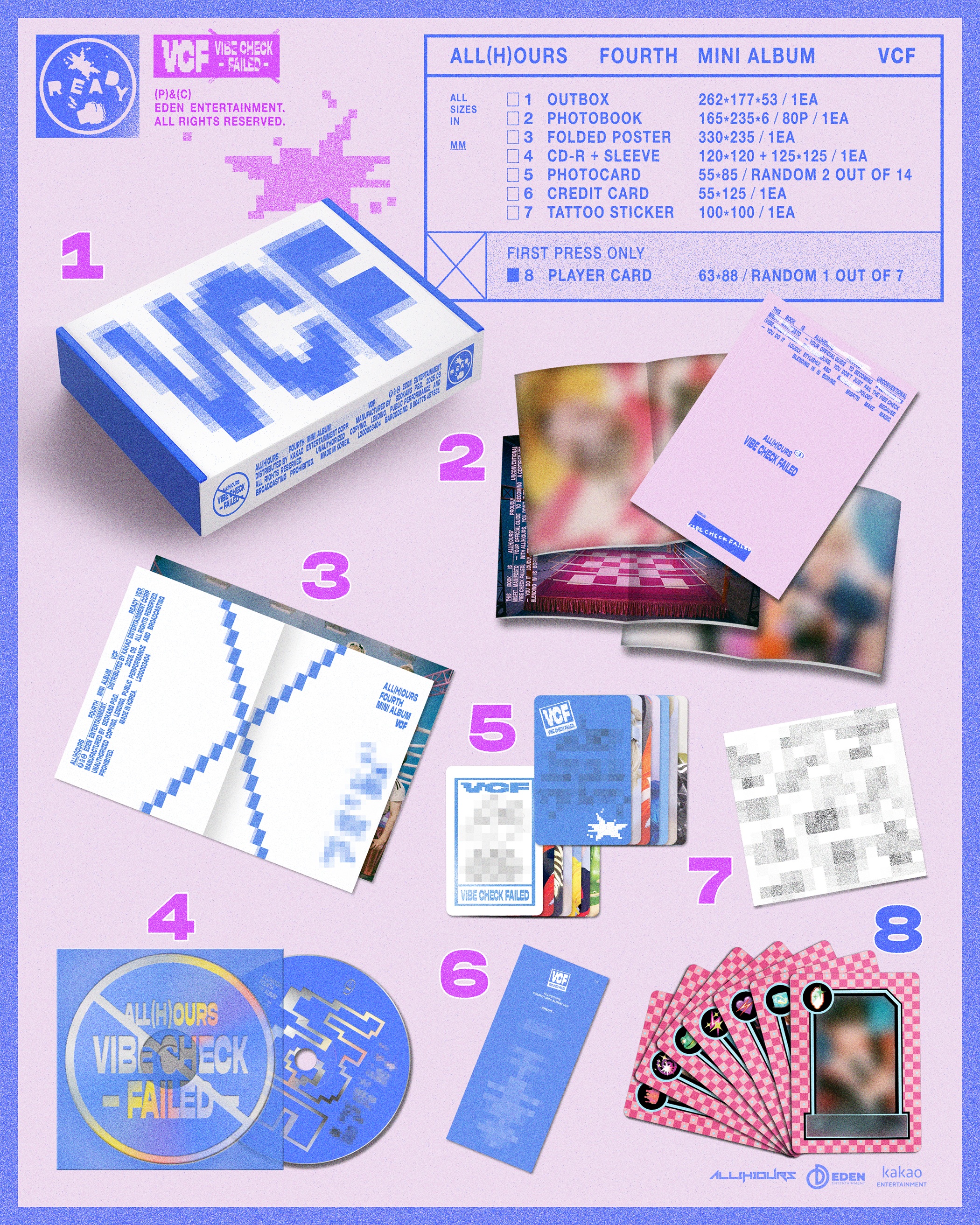 匿名発送　ALL(H)OURS トレカ　VCF 4集　セット jp.ktown4u.com : ALL(H)OURS - ミニアルバム4集 [VCF] (READY Ver.)