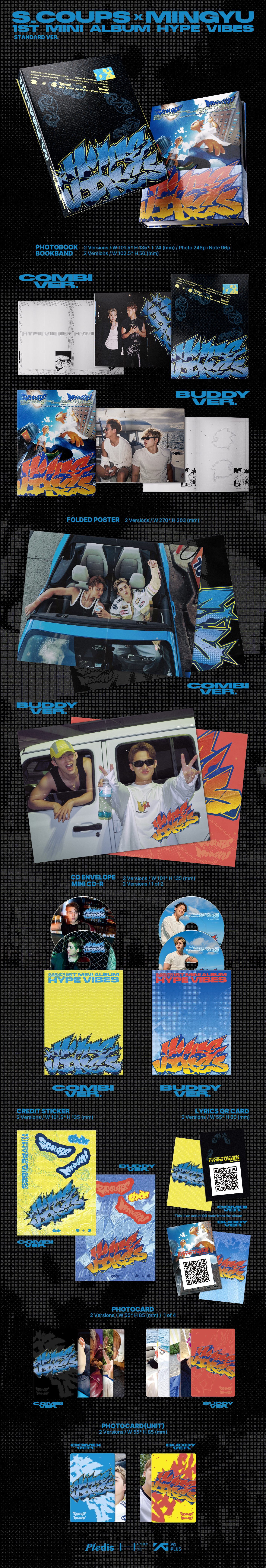 Album Weverse S.COUPS X MINGYU (SEVENTEEN) HYPE V.IBES - Version Numérique Avec Porte-cartes, Cartes Aléatoires | K-Pop Collection