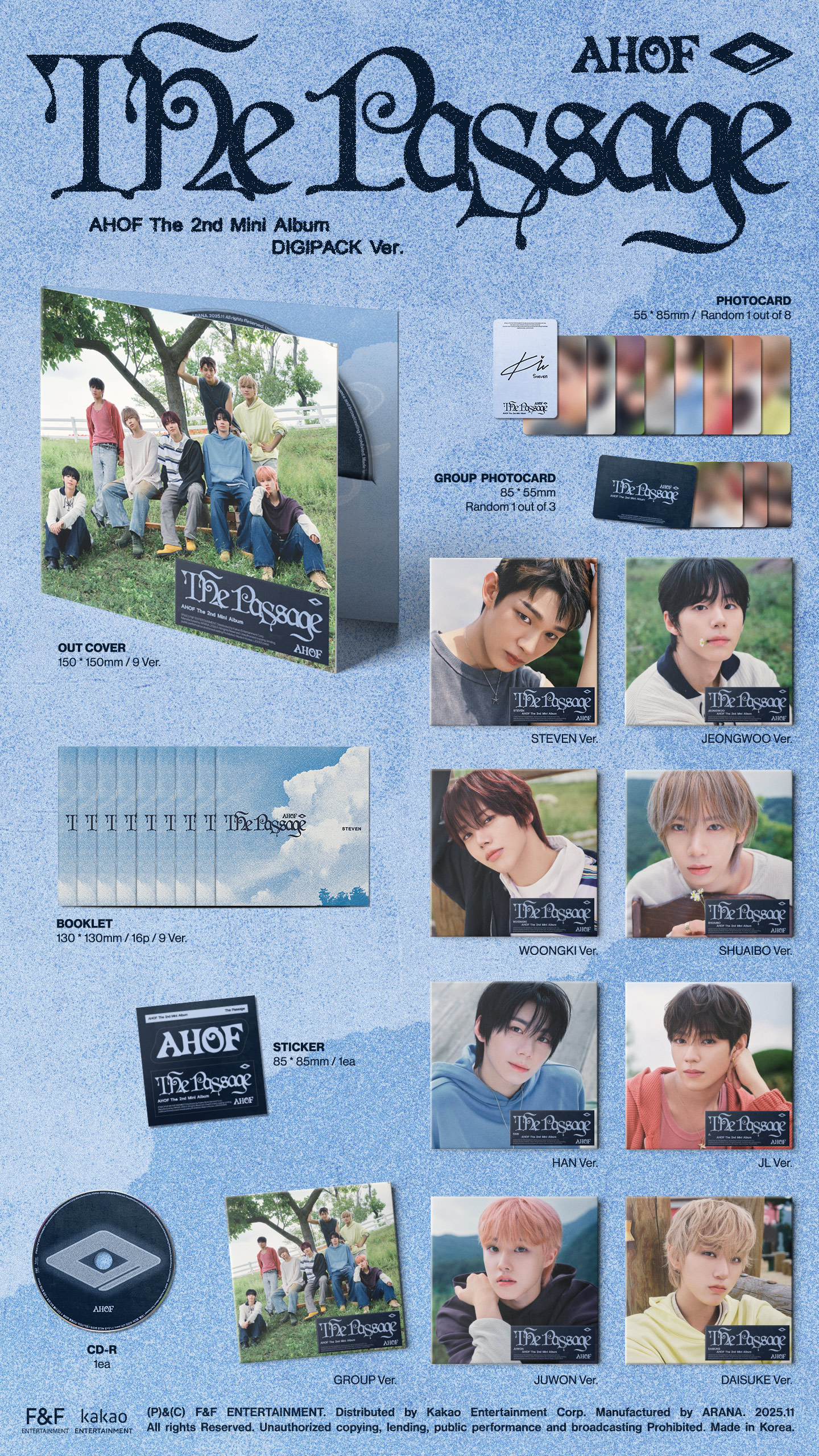 jp.ktown4u.com : [9CD セット] AHOF - ミニアルバム2集 [The Passage