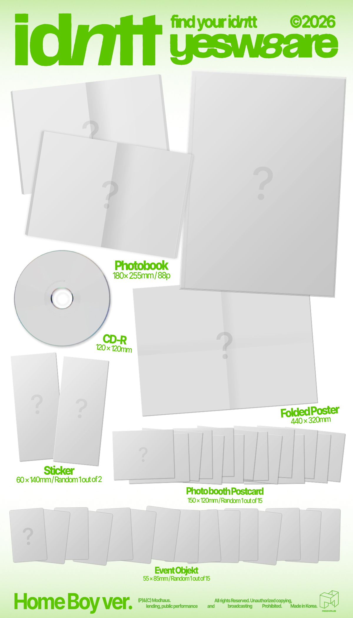 jp.ktown4u.com : [2CD セット] idntt - ミニアルバム [yesweare]