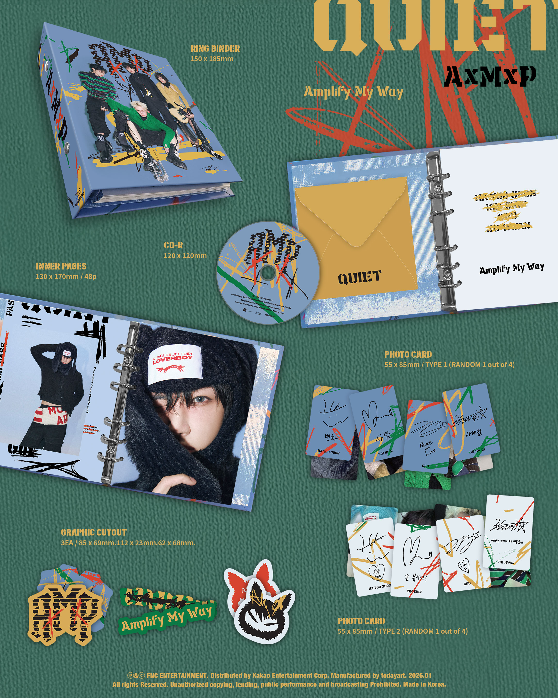 jp.ktown4u.com : AxMxP - ミニアルバム1集 [Amplify My Way] (QUIET Ver.)