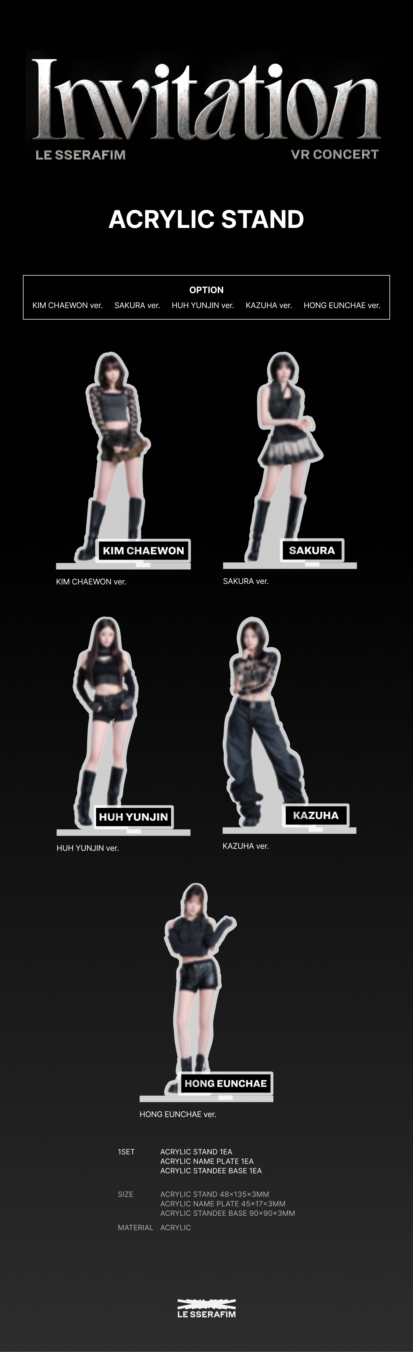 ktown4u.com : LE SSERAFIM - [[Invitation] VR CONCERT] Acrylic Stand