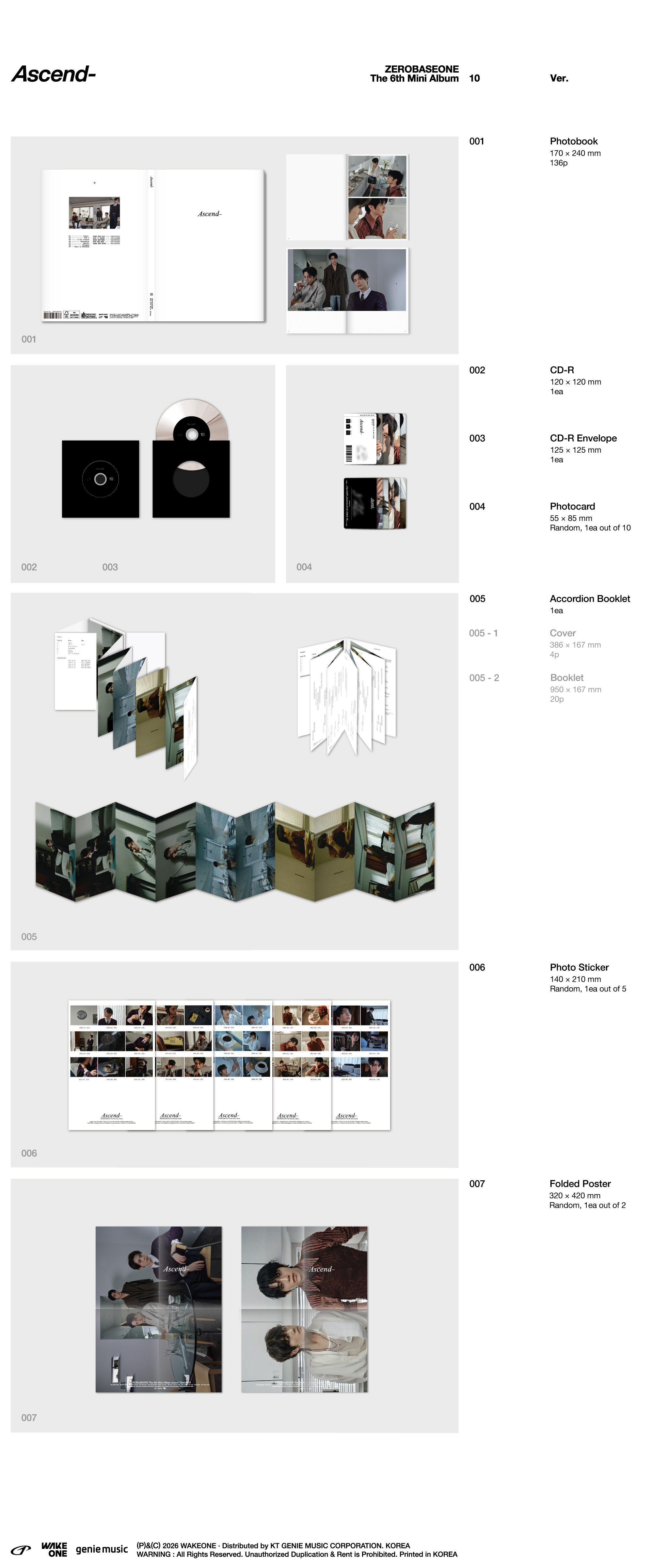 jp.ktown4u.com : ZEROBASEONE The 6th Mini Album [Ascend