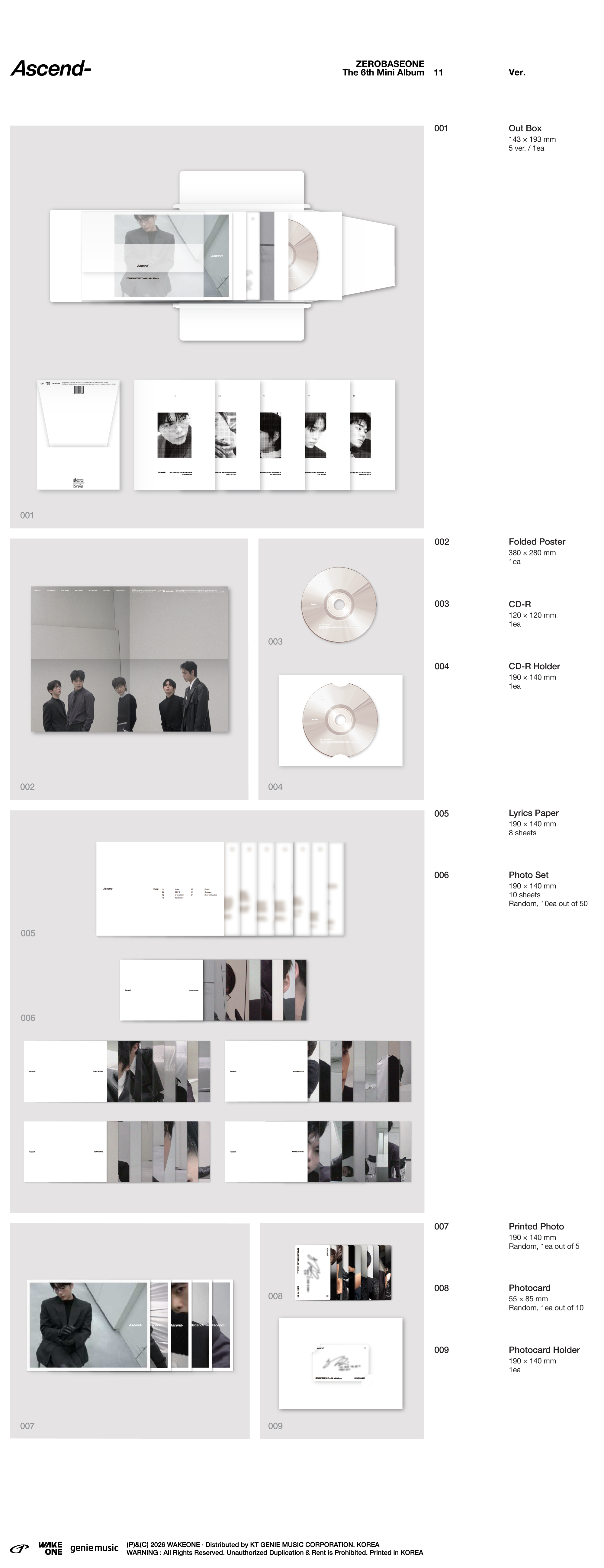 jp.ktown4u.com : [5CD セット] ZEROBASEONE The 6th Mini Album