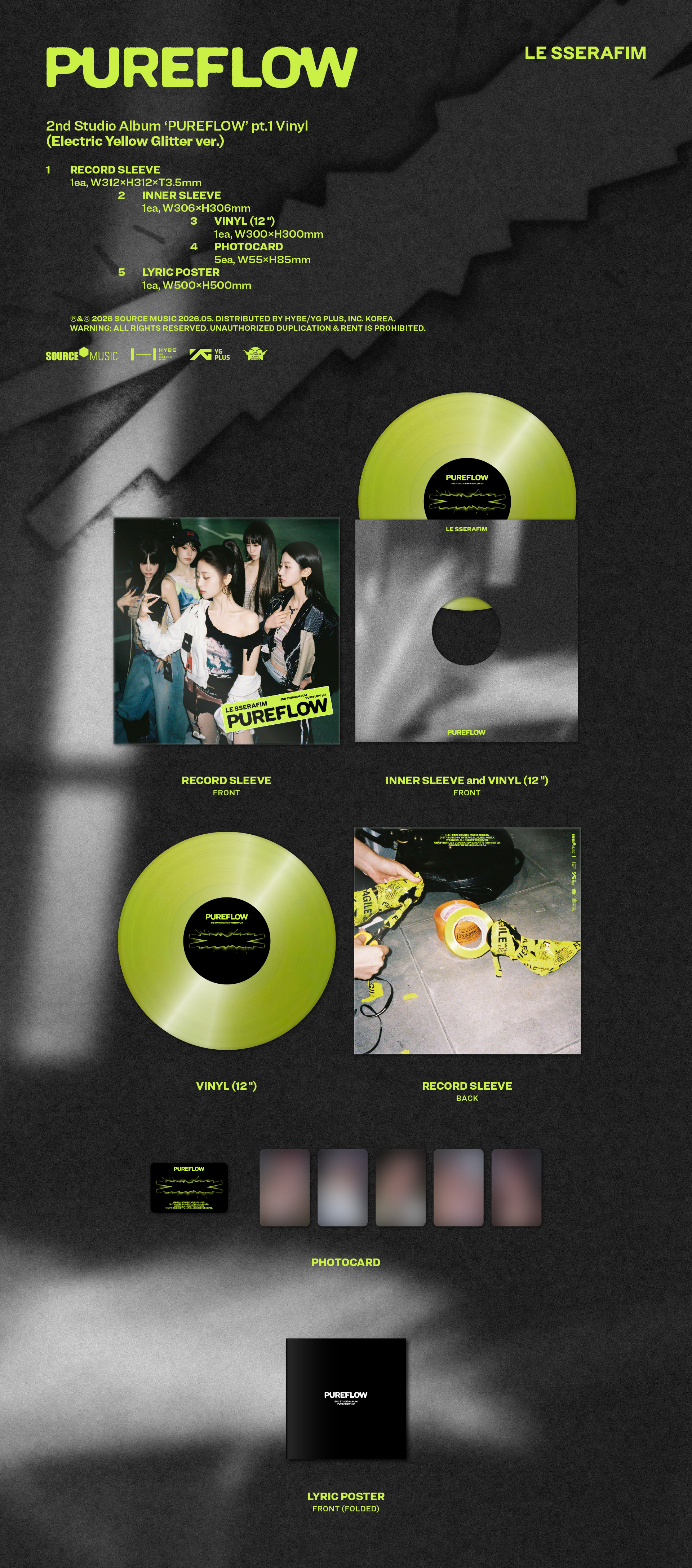 jp.ktown4u.com : LE SSERAFIM - 2nd Studio Album 'PUREFLOW' pt.1