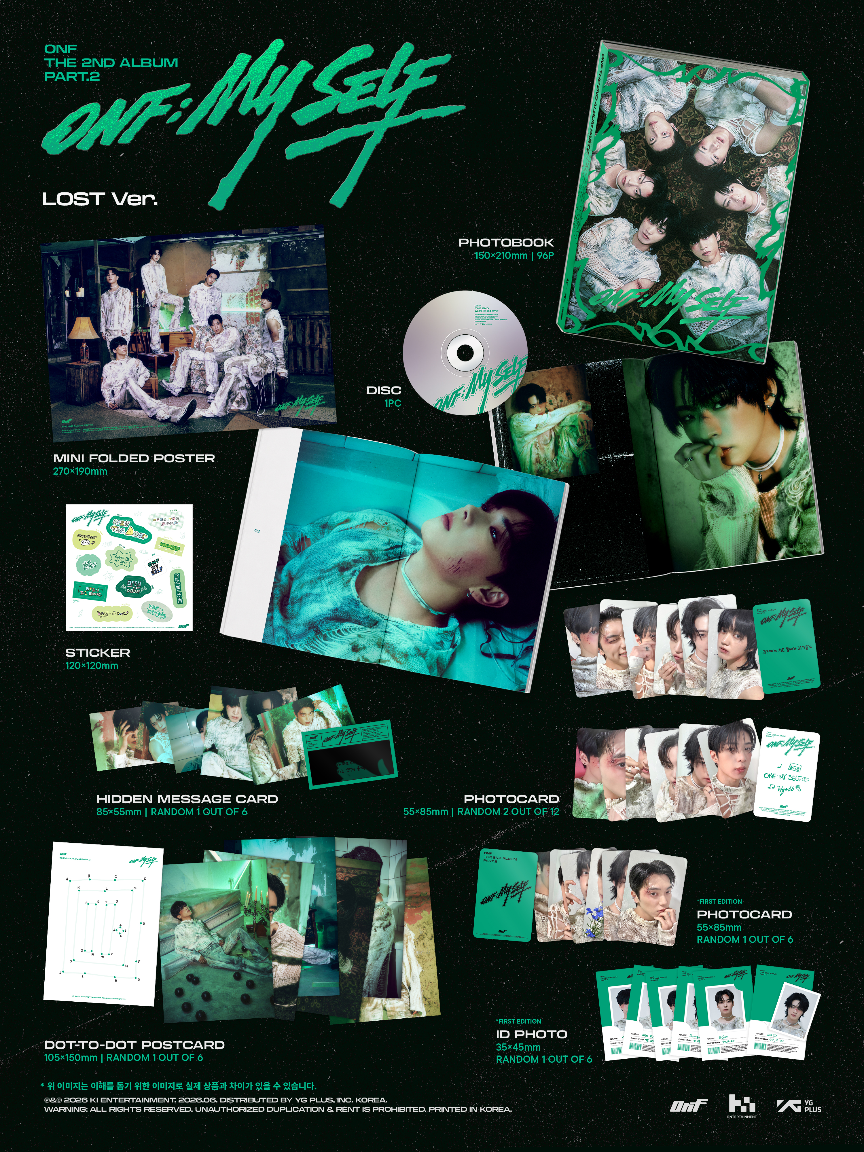 ONF - 2nd Album Part.2 [ONF:MY SELF] (PHOTOBOOK Ver.) (Random Ver