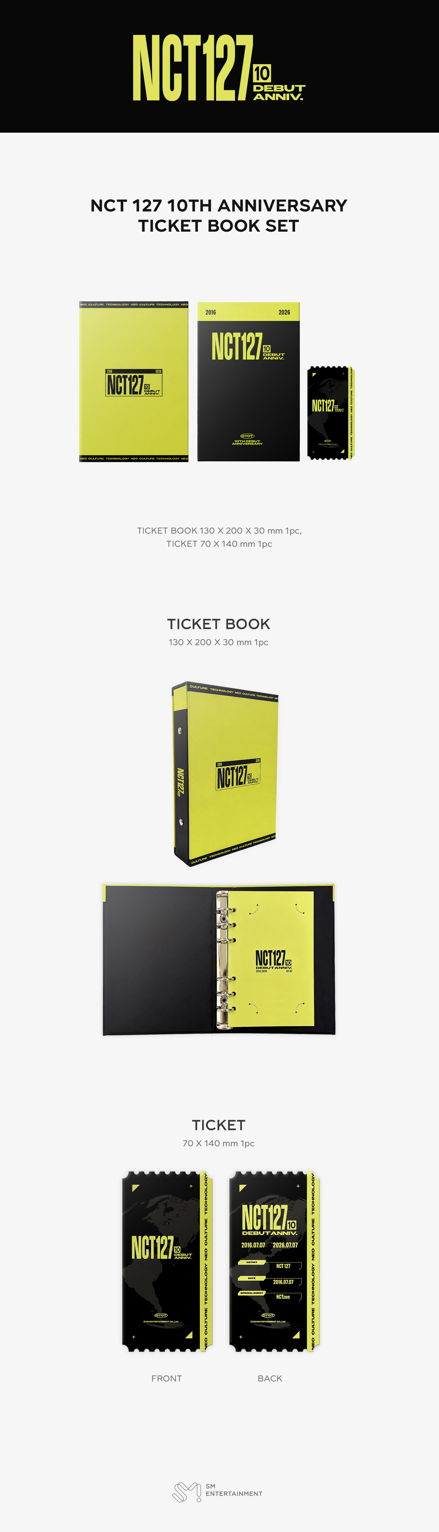 ktown4u.com : NCT 127 - [10th ANNIVERSARY MD] TICKET BOOK SET