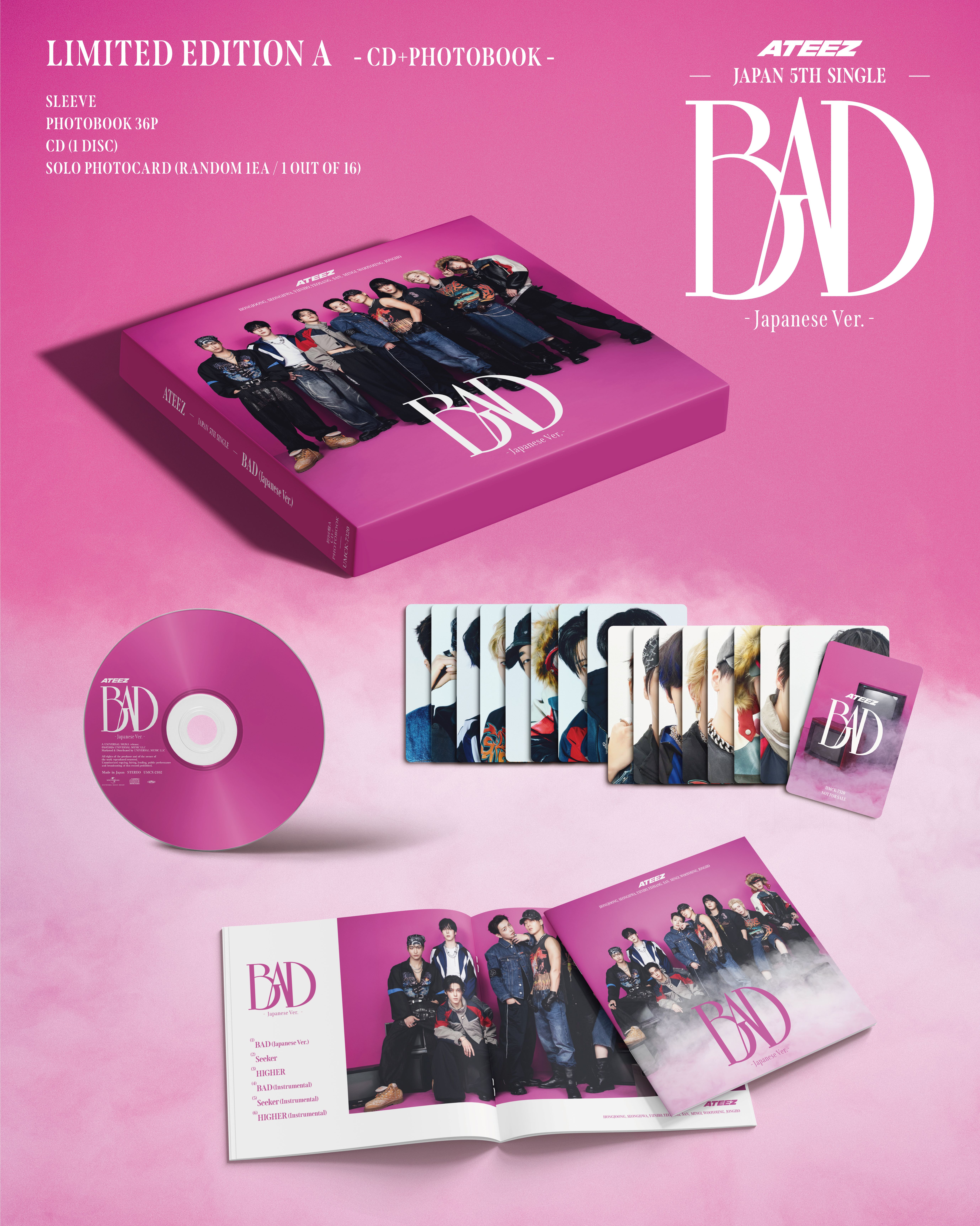ATEEZ PART5 BAD アルバム 通常盤 3形態セット 新品未開封×10 ktown4u.com : ATEEZ - JAPAN 5th Single Album [BAD] (Limited Edition A)