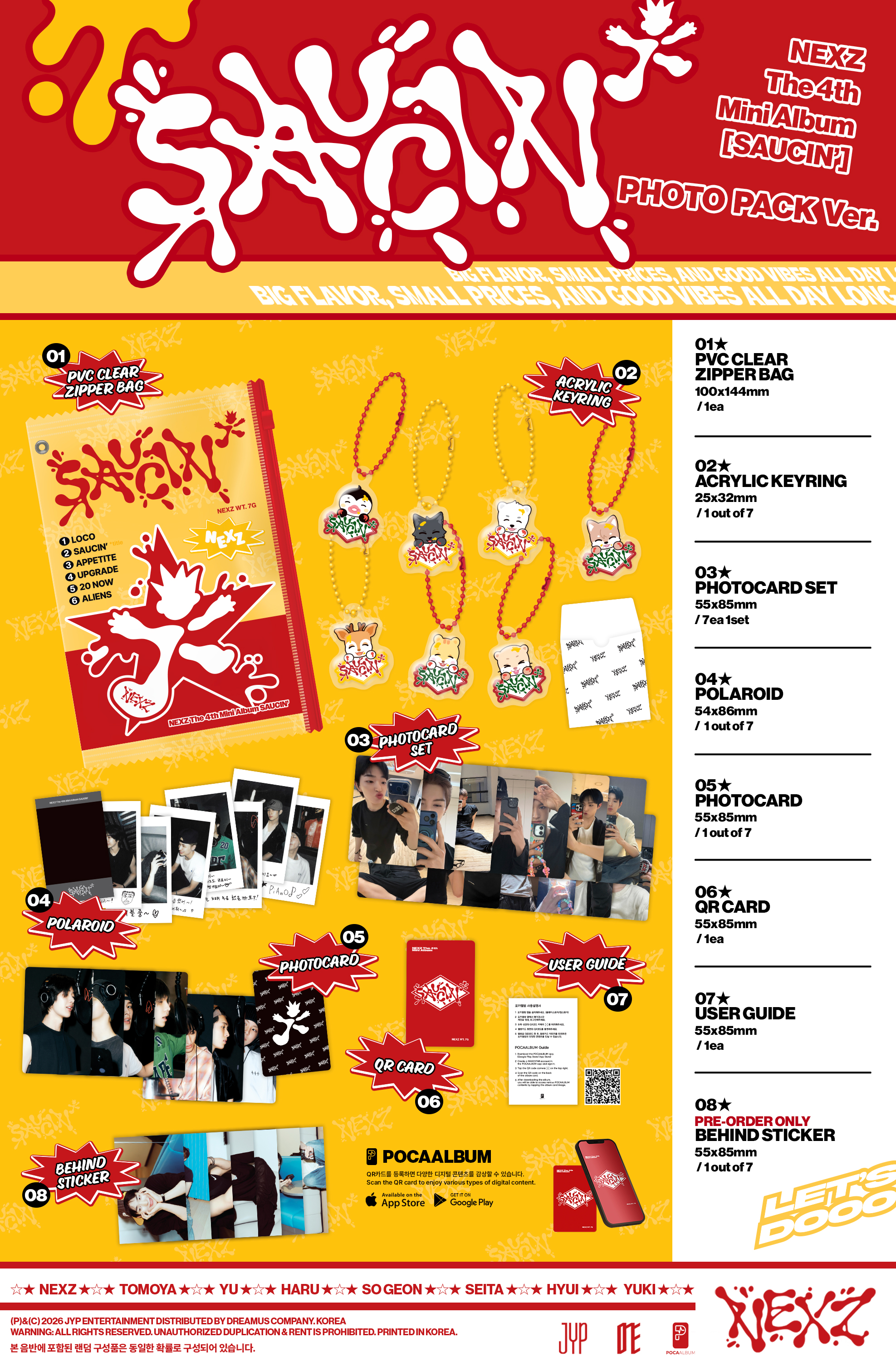 jp.ktown4u.com : [FANS SHOP Gift] NEXZ - ミニアルバム4集 [SAUCIN