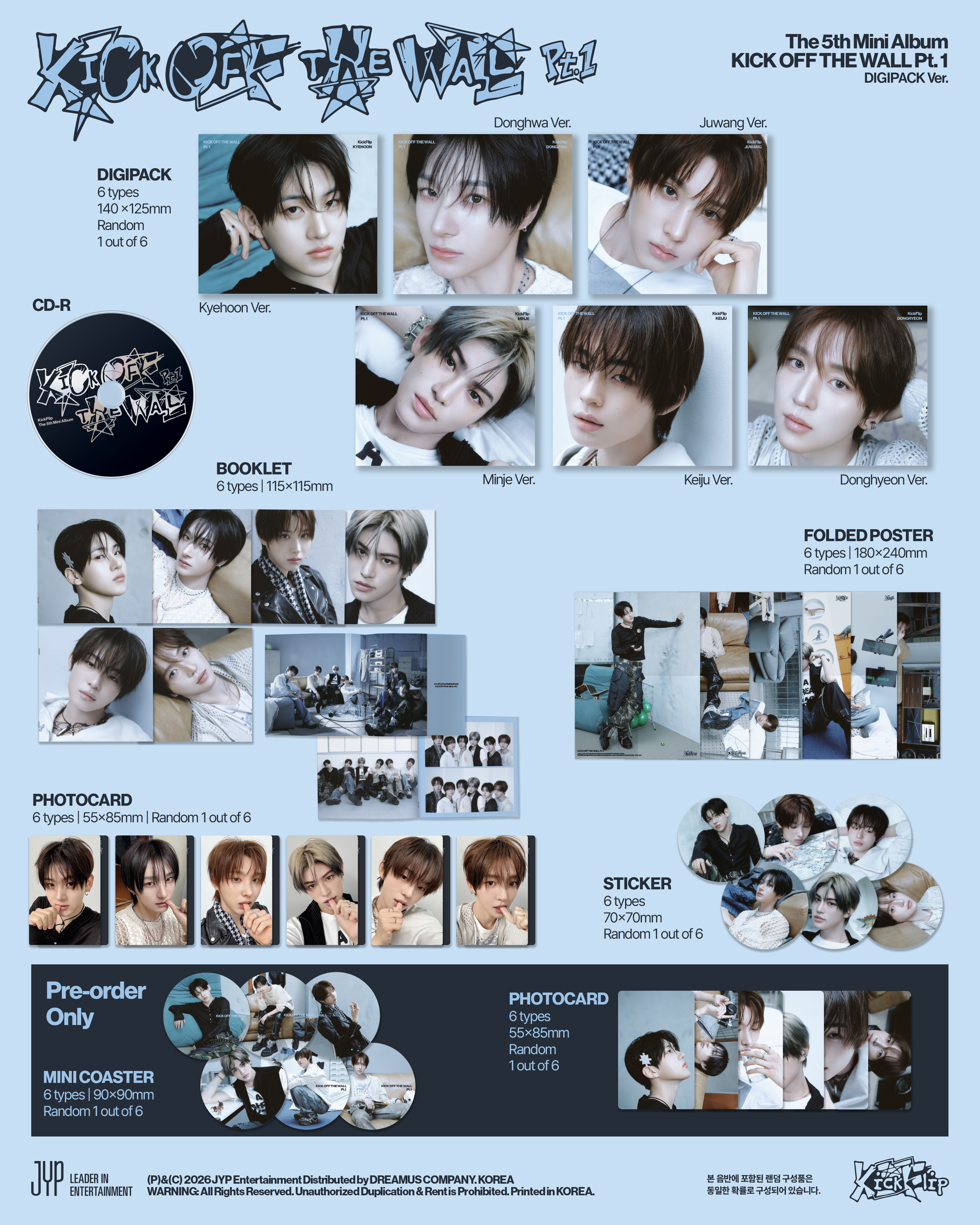 ktown4u.com : KickFlip - 5th Mini Album [KICK OFF THE WALL Pt.1