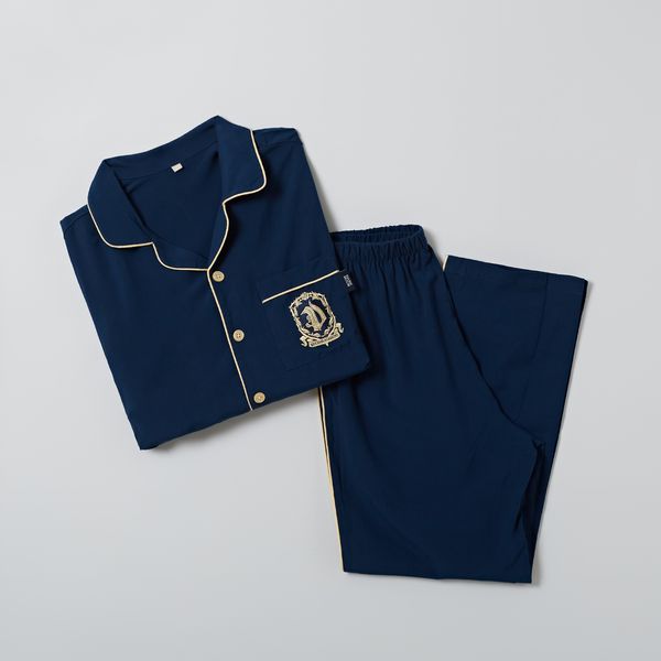 jp.ktown4u.com : [ダークムーン] ロングスリーブ パジャマ (ネイビー) L