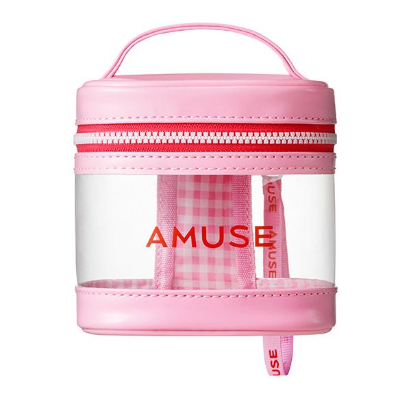 [全款] [AMUSE] 我的AMUSE化妆包 套装 (润光果冻小粉盒气垫 01 纯粉白色 + 果冻唇釉 06 首尔街头)_张元英中文首站
