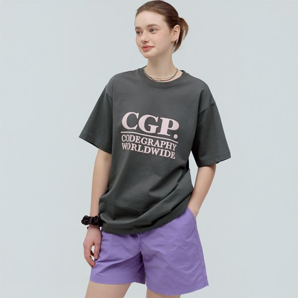 [CGP] [25SS] Square Logo Short Sleeve T-shirt_CHARCOAL