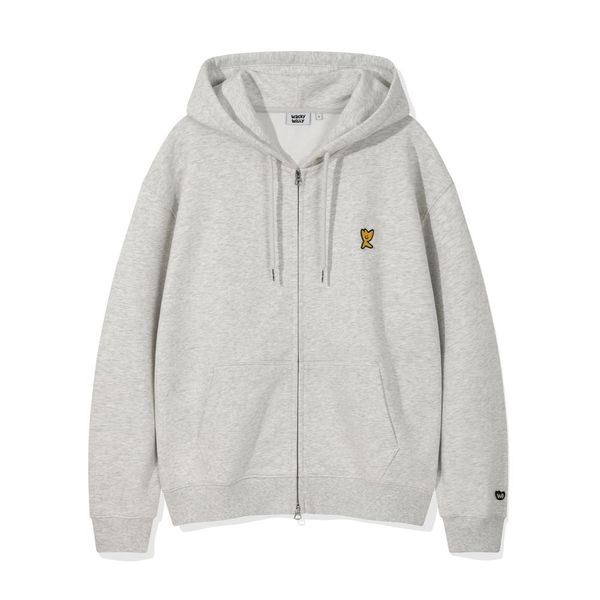 [Wacky Willy] [25SS] Basic Logo Hoodie LIGHT GREY 