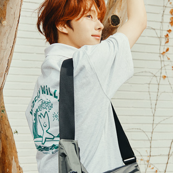 [TWS_YOUNGJAE PICK] [Wacky Willy] [25SS] Surfing Graphic Short Sleeve T-Shirt LIGHT GREY 