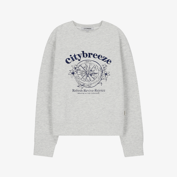 [CITYBREEZE] CITRUS GRAPHIC SWEATSHIRT_MELANGE WHITE