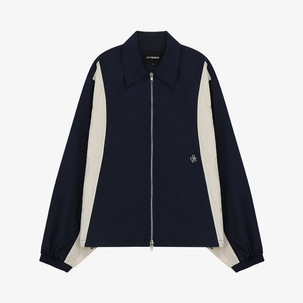 [CITYBREEZE] COLOR BLOCK WINDBREAKER JACKET_NAVY S