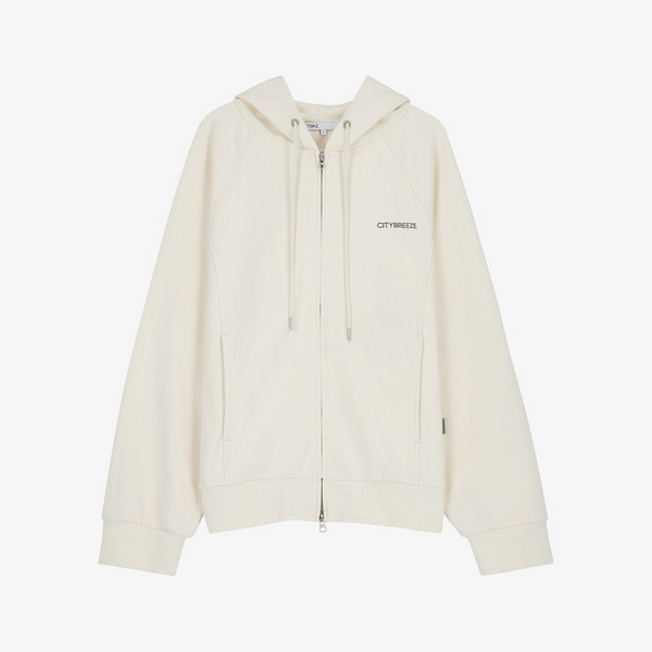 ktown4u.com : [CITYBREEZE] ESSENTIAL HOOD ZIP-UP JUMPER_CREAM L