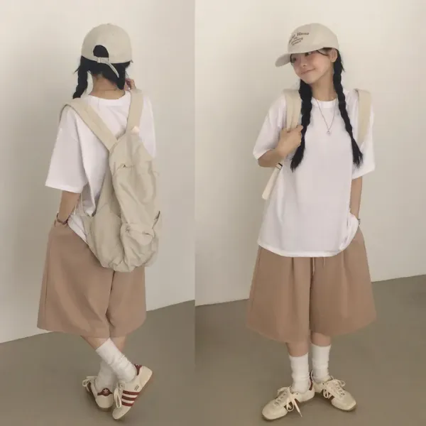 【BAON】[unisex] Ruity Banding Pin Tuck Cutting Bermuda PT ktown4u.com : [ANDMORE] Banding Bermuda Training Shorts (Pin