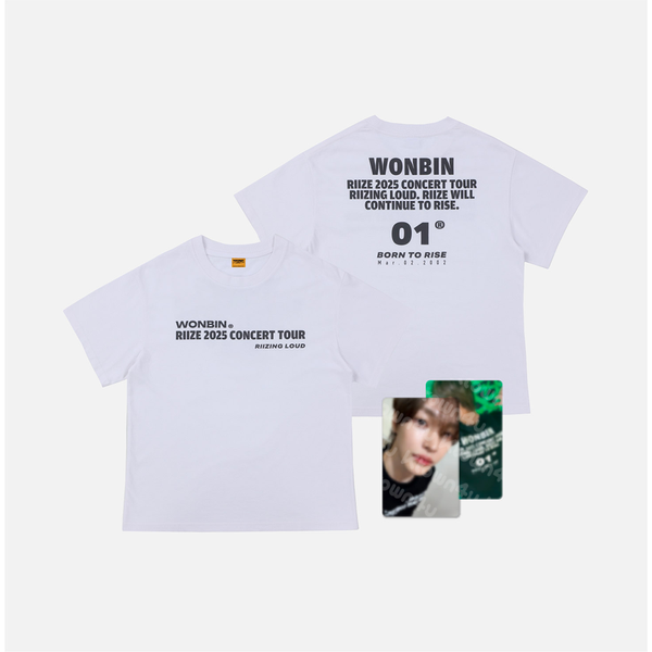 2025 RIIZE CONCERT TOUR Tシャツ　ウォンビン　トレカ RIIZE CONCERT TOUR RIIZING LOUD SEOUL Tシャツ ブラック