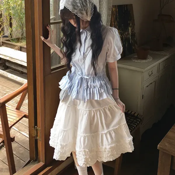 [HITIT] Tippi Shirring Midi Long Skirt_Ivory
