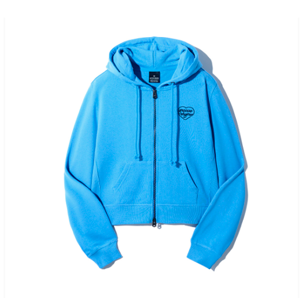 [GROOVERHYME] GROOVERHYME IN HEART HOOD ZIP-UP