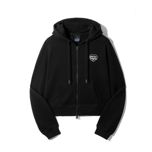[GROOVERHYME] GROOVERHYME IN HEART HOOD ZIP-UP