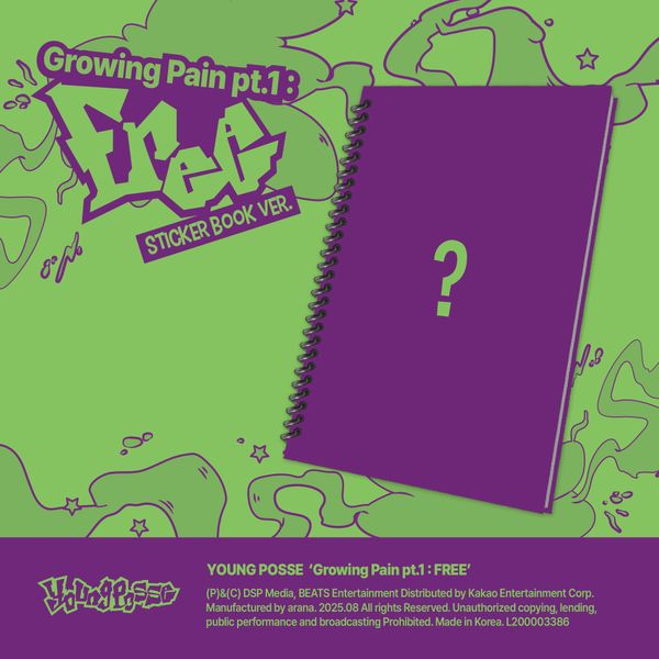 [케타포 Special Gift] 영파씨 (YOUNG POSSE) - EP앨범 4집 [Growing Pain pt.1 : FREE] (Sticker Book Ver.)-thumbnail