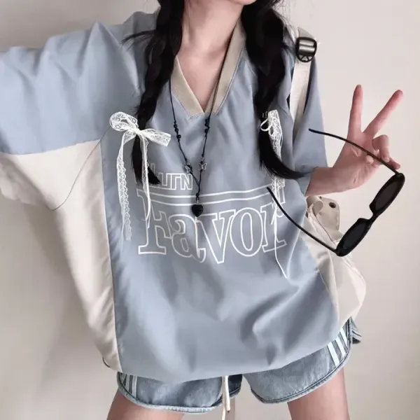 [TALK SODA] V-neck Crisp Texture Anorak Sweatshirt (3color)