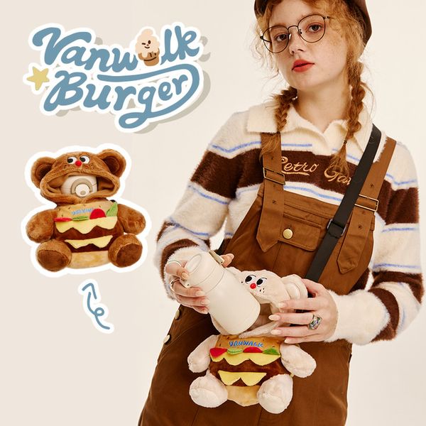 [VANWALK] Bear Cup Holder Crossbody_Beige