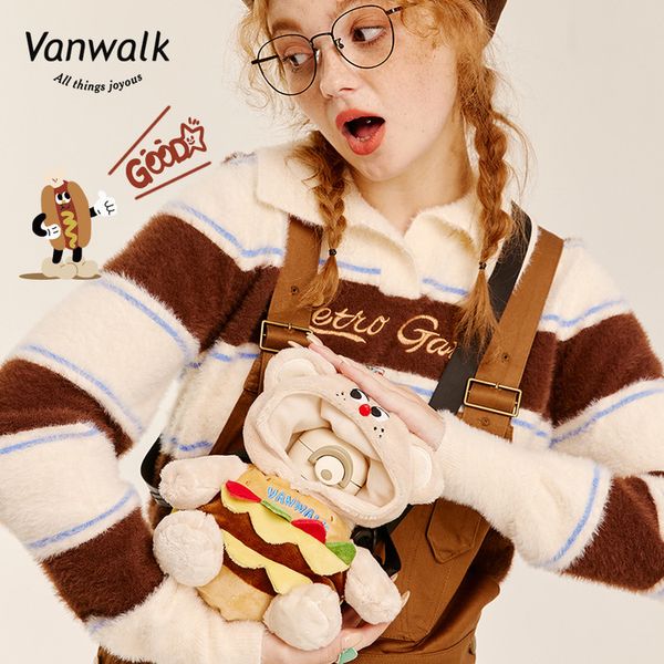 [VANWALK] Bear Cup Holder Crossbody_Beige