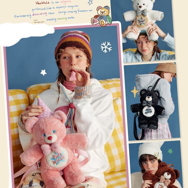 【VANWALK】bear backpack ktown4u.com : [VANWALK] Bear Backpack (3color)