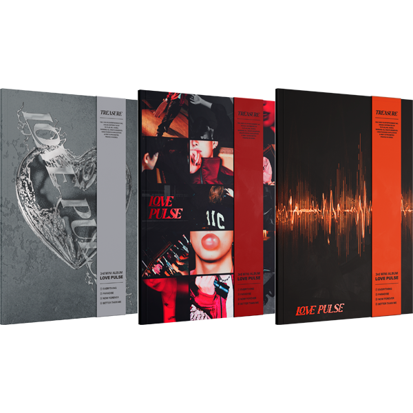[Ktown4u特典赠送] TREASURE - 迷你3辑 [LOVE PULSE] METAL / STREET / ROCKCHIC VER. SET
