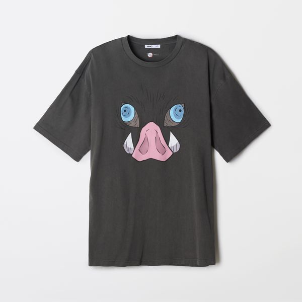 [SPAO] [鬼灭之刃] 短袖T恤 (炭灰色)