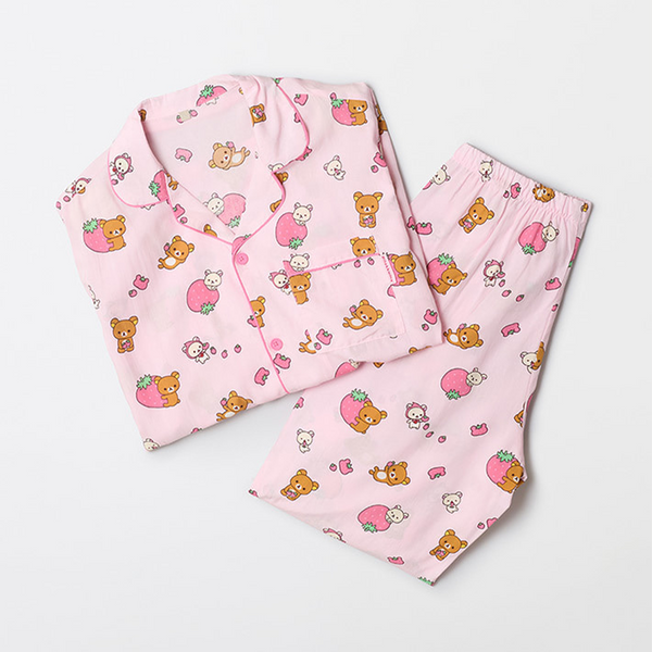 [SPAO] [リラックマ] くまたちの自由時間 長袖パジャマ (PINK)