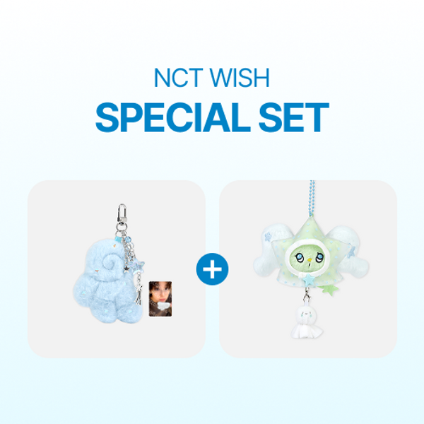 [SET] NCT WISH - [THE 1ST PHOTO EXHIBITION [ONE SUMMER WISH] MD] MINI WICHU SET + WINGS KEYRING SET (YUSHI Ver.)