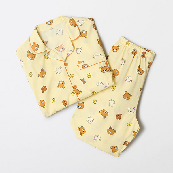 [SPAO] [リラックマ] くまたちの自由時間 長袖パジャマ (YELLOW)
